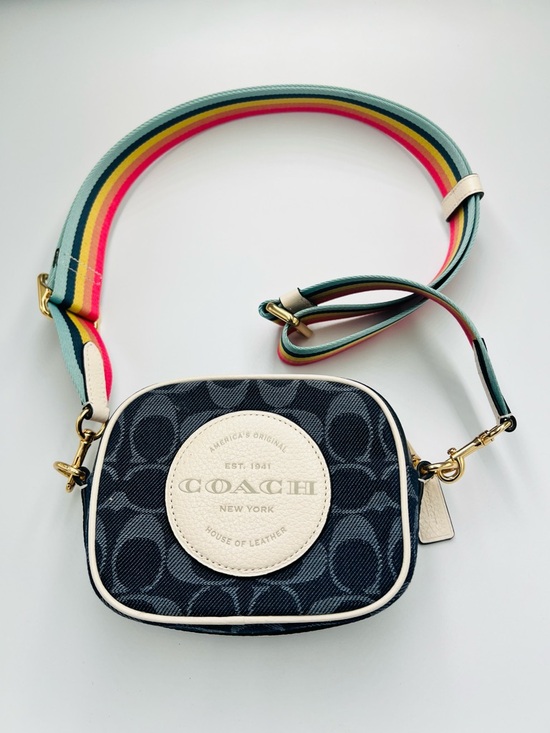 Coach Handbags - COACH Dempsey Denim Camera Bag EUC